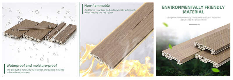 60*12 مللي متر WPC لوح التفاف الأظافر المخفي