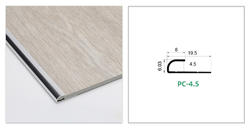 حافة أرضية معدنية على شكل حرف C